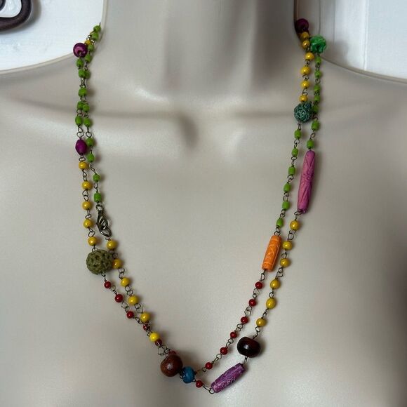 Vintage Long Beaded‎ Necklace - Picture 2 of 8